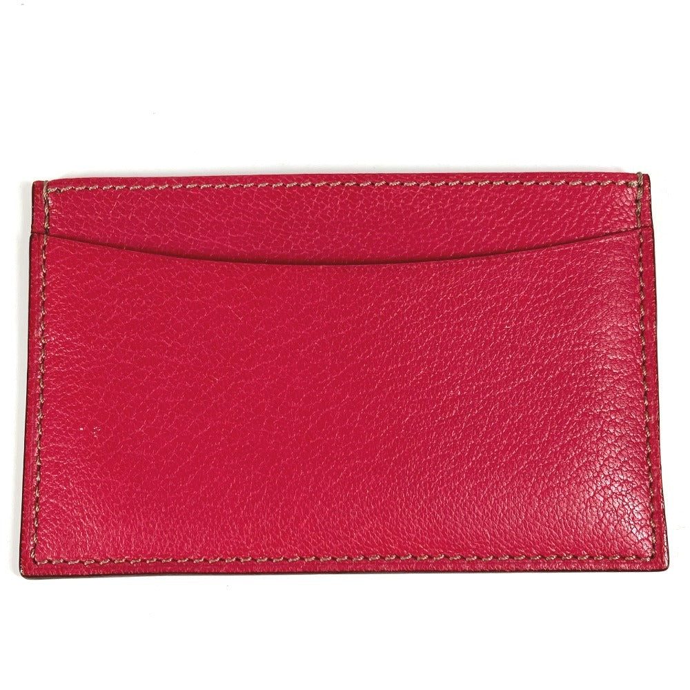 CARTIER ロゴ 名刺入れ パスケース カードケース レザー ユニセックス レッド系