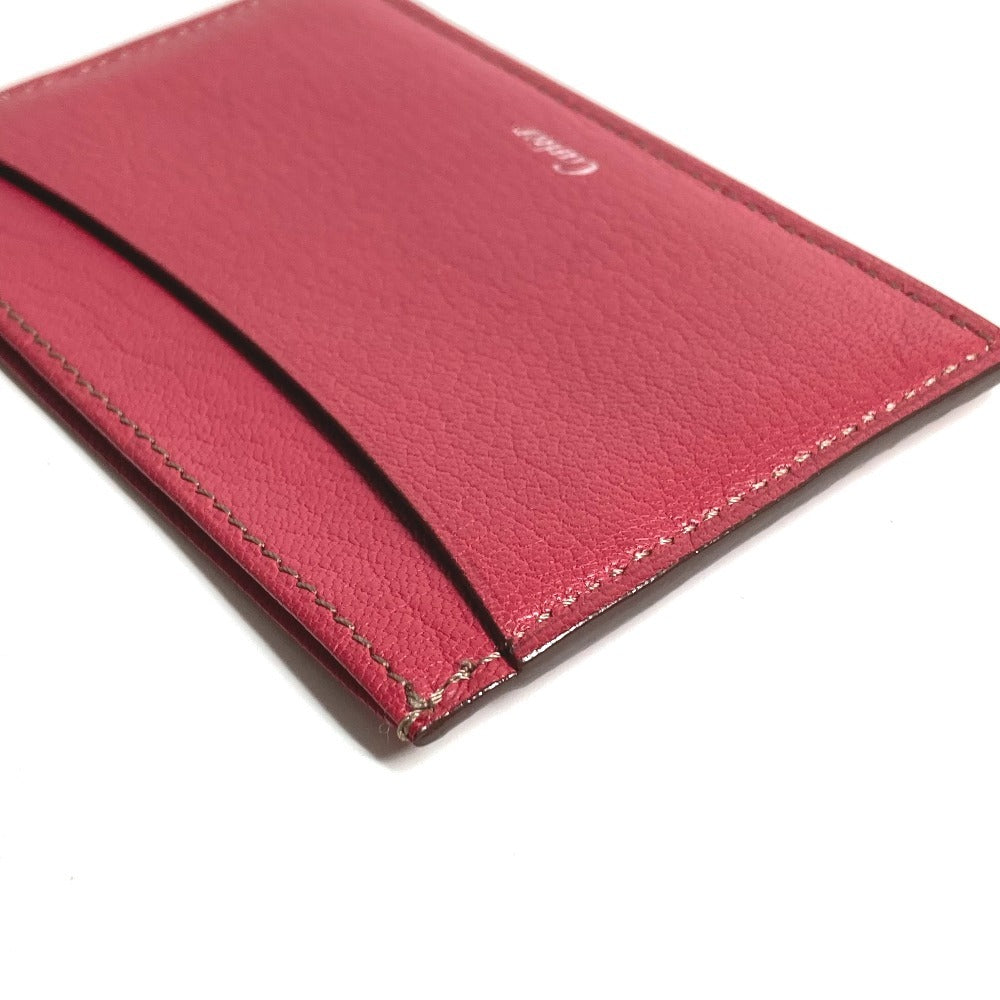 CARTIER ロゴ 名刺入れ パスケース カードケース レザー ユニセックス レッド系