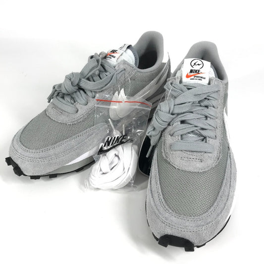 NIKE DH2684-001 Logo Collaboration Fragment x Sacai x Nike LD Waffle "Light Smoke Grey" Fragment x sacai x Nike LD Waffle "Light Smoke Grey" shoes sneakers Synthetic leather gray/White Used