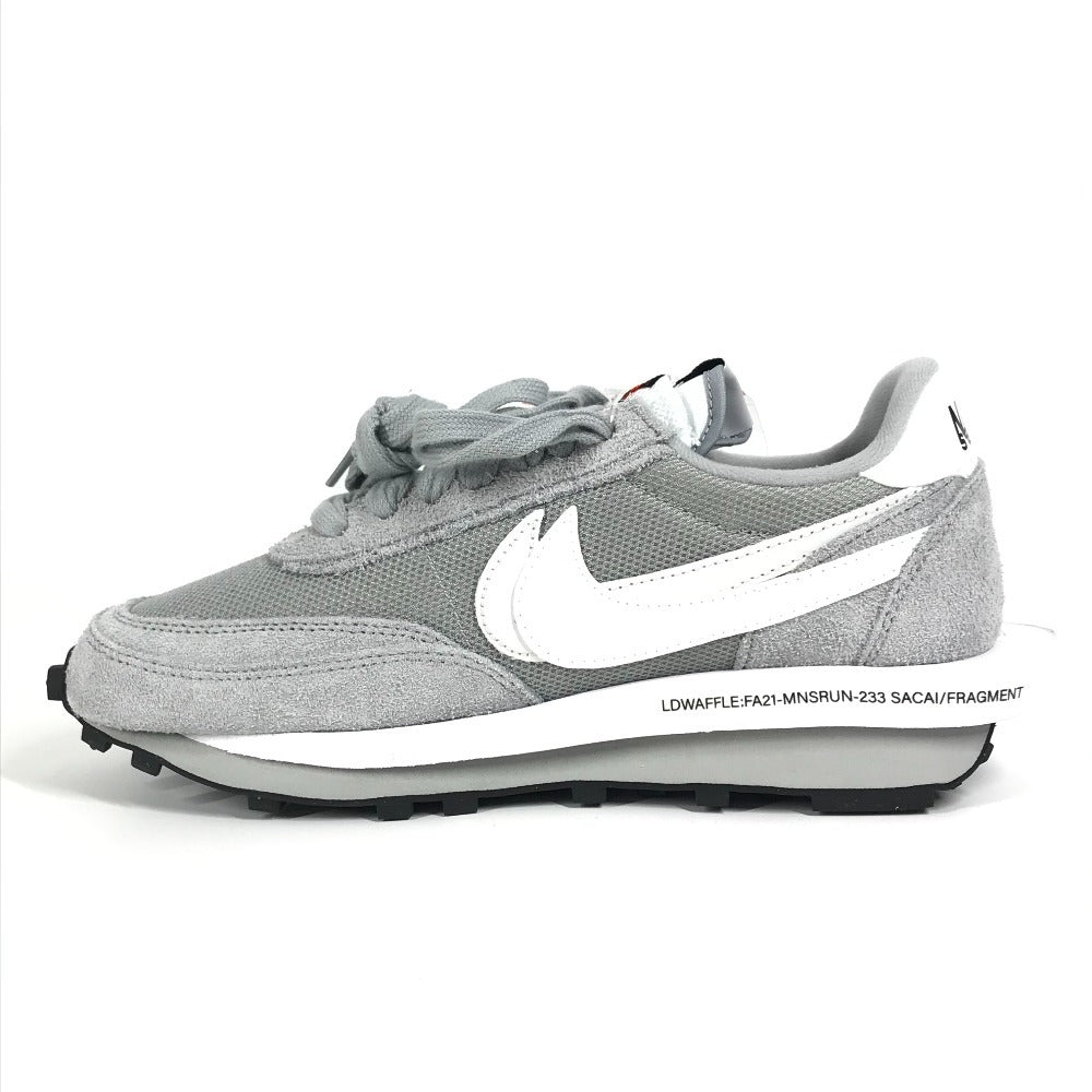 NIKE DH2684-001 Logo Collaboration Fragment x Sacai x Nike LD Waffle "Light Smoke Grey" Fragment x sacai x Nike LD Waffle "Light Smoke Grey" shoes sneakers Synthetic leather gray/White Used