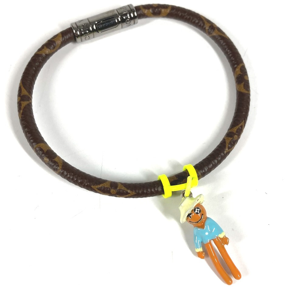 LOUIS VUITTON MP286E モノグラム ブラスレ ハング イット マスコット アクセサリー バングル ブレスレット モノグラムキャンバス メンズ ブラウン