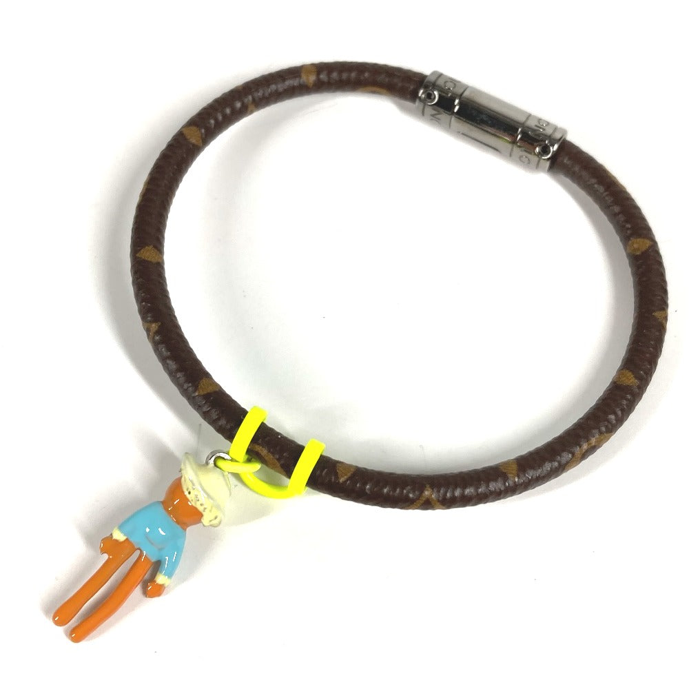 LOUIS VUITTON MP286E モノグラム ブラスレ ハング イット マスコット アクセサリー バングル ブレスレット モノグラムキャンバス メンズ ブラウン