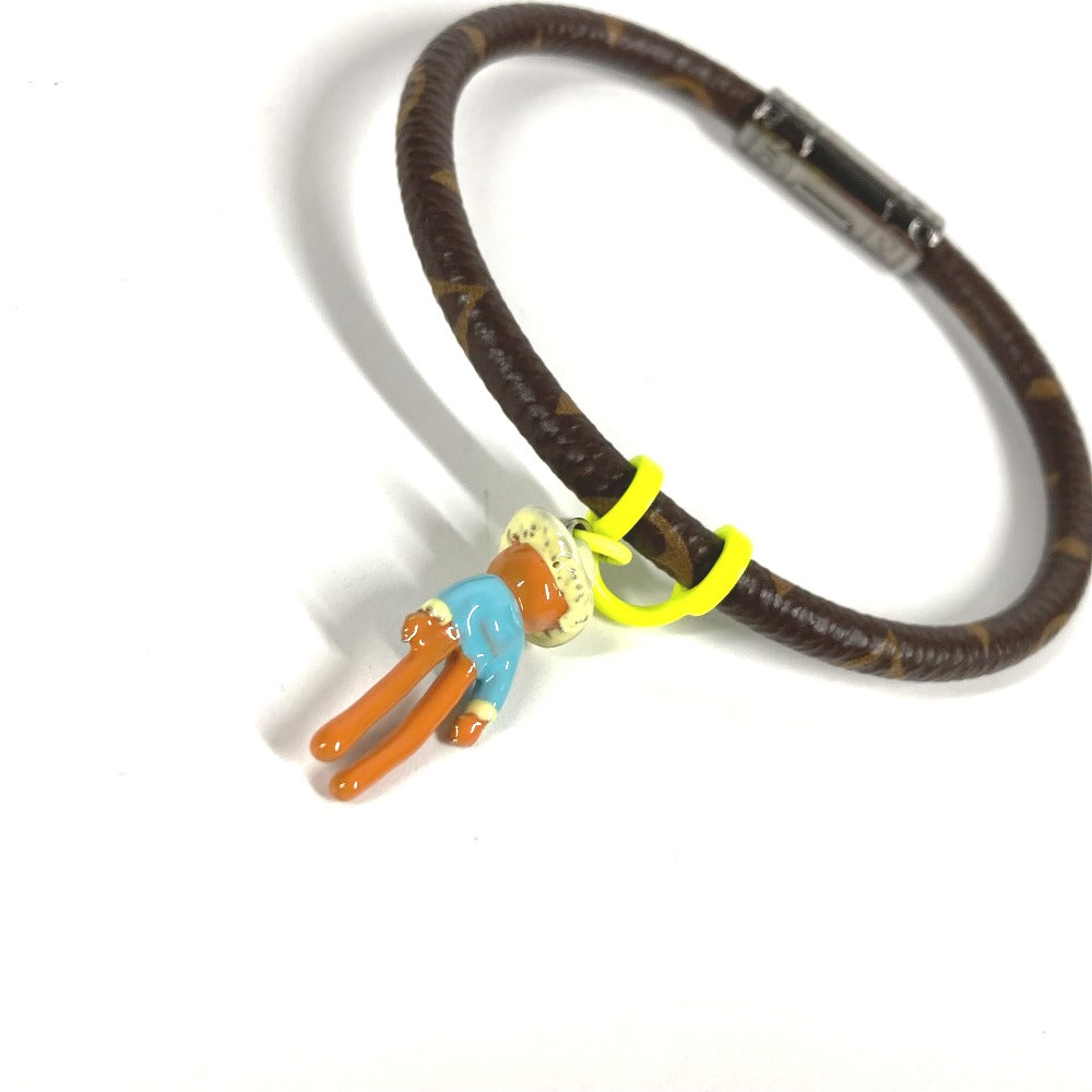LOUIS VUITTON MP286E モノグラム ブラスレ ハング イット マスコット アクセサリー バングル ブレスレット モノグラムキャンバス メンズ ブラウン