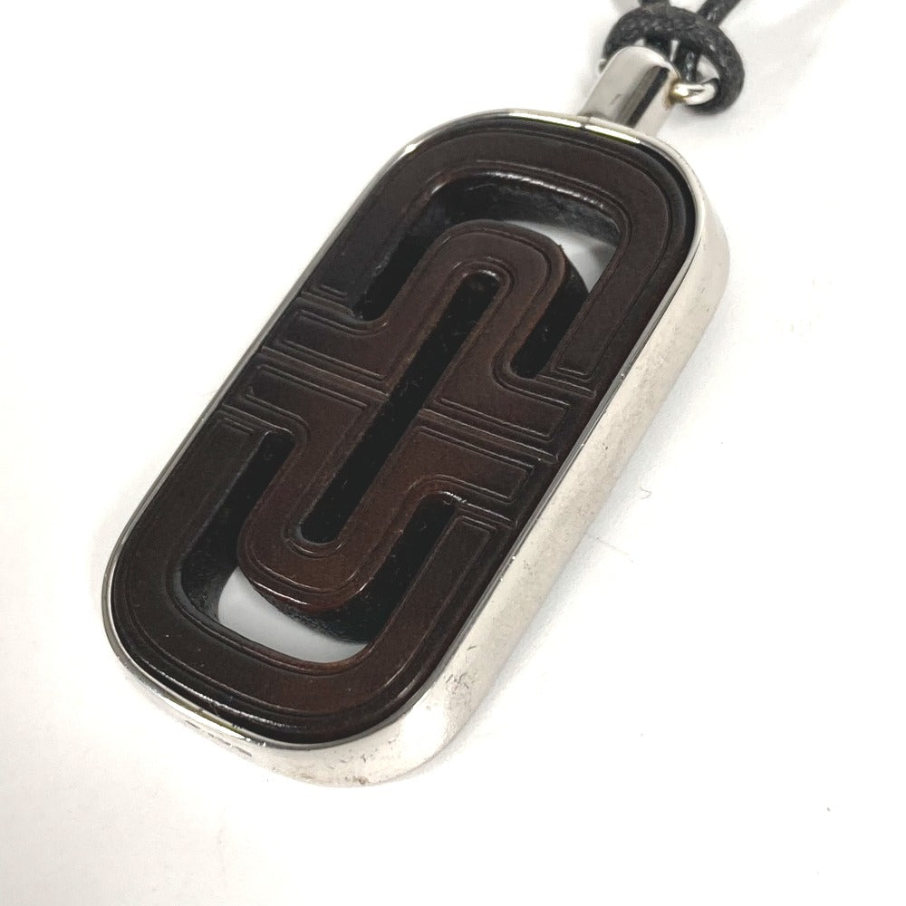 BVLGARI チョーカー ロゴ パレンテシ 革紐 アクセサリー ネックレス レザー ユニセックス ブラック