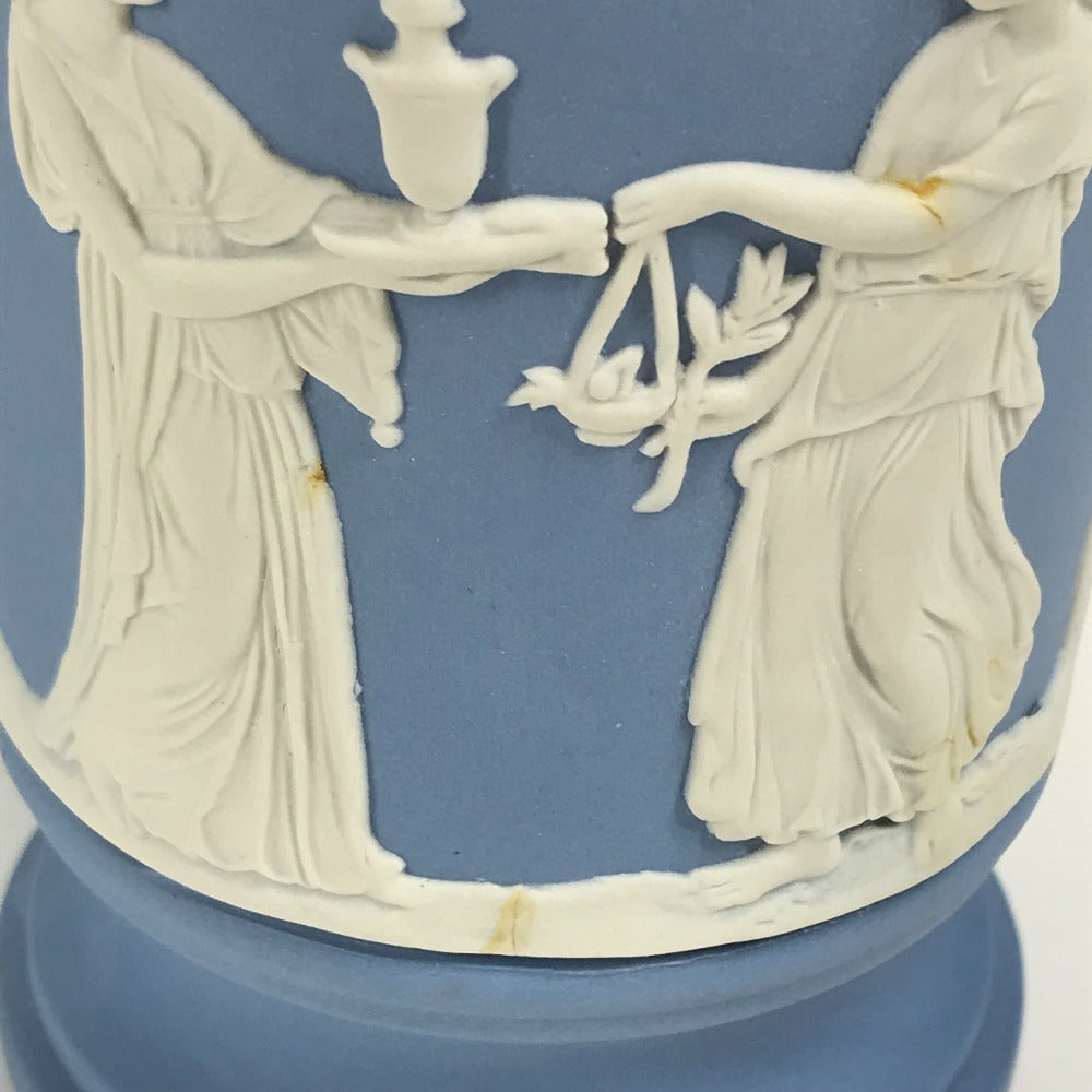 WEDGWOOD logo Flower-based interior vase Pottery Pale blue blue/White Used