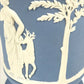 WEDGWOOD logo Flower-based interior vase Pottery Pale blue blue/White Used