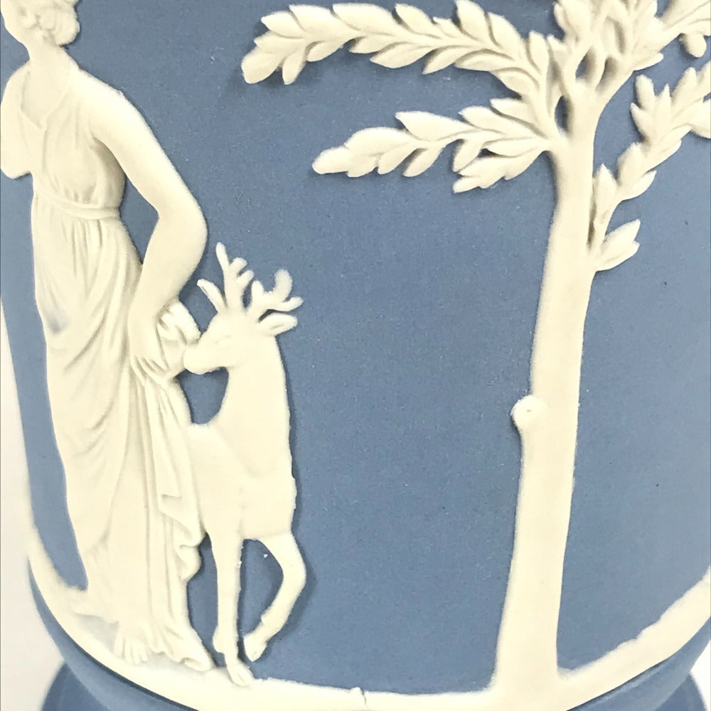 WEDGWOOD logo Flower-based interior vase Pottery Pale blue blue/White Used