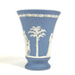 WEDGWOOD logo Flower-based interior vase Pottery Pale blue blue/White Used