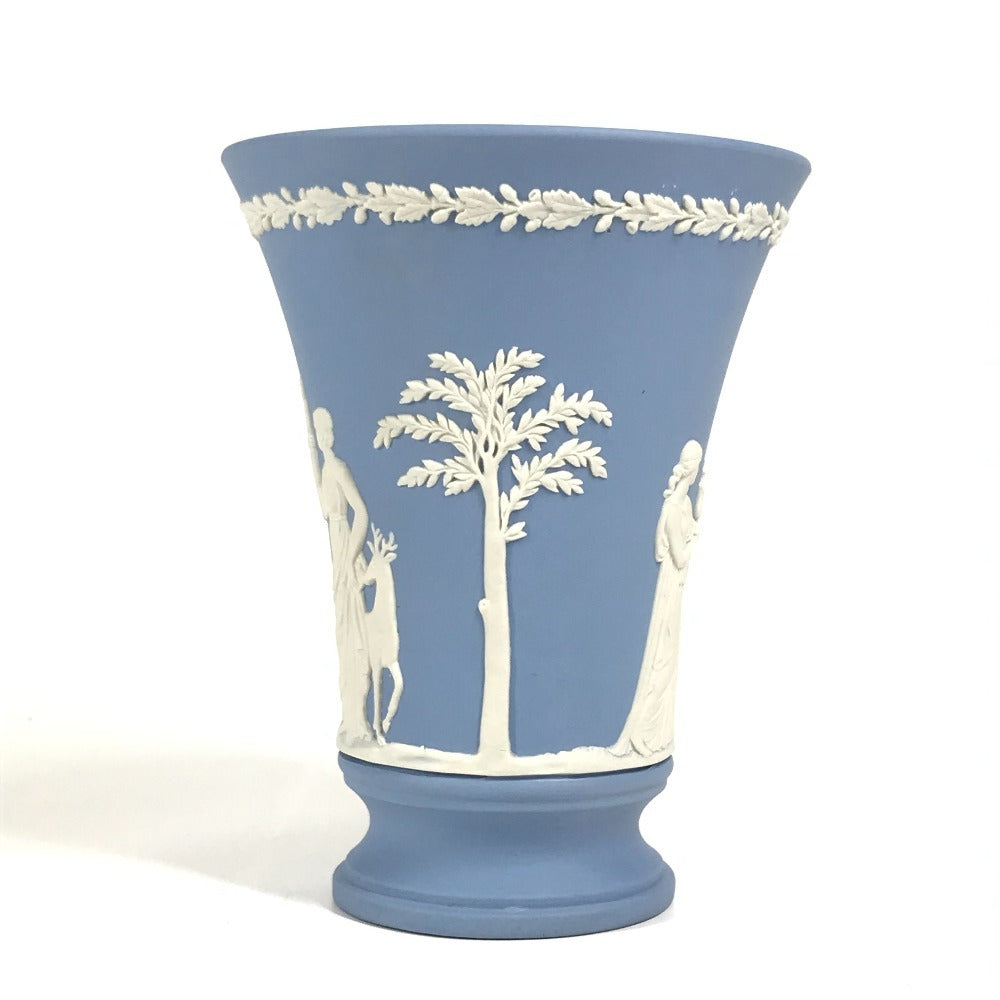 WEDGWOOD logo Flower-based interior vase Pottery Pale blue blue/White Used