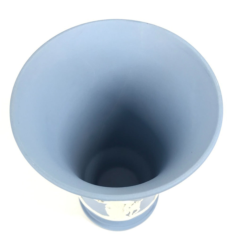 WEDGWOOD logo Flower-based interior vase Pottery Pale blue blue/White Used