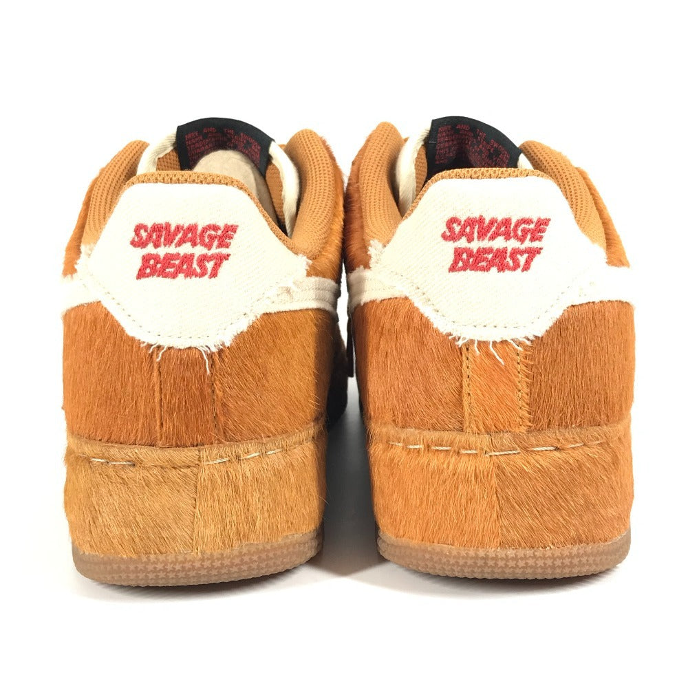 NIKE 389726-220 logo Nike Air Force 1 Low Halloween "Savage Beast" Nike Air Force 1 Low Halloween "Savage Beast" sneakers Pony-Hair Beige/Brown Used