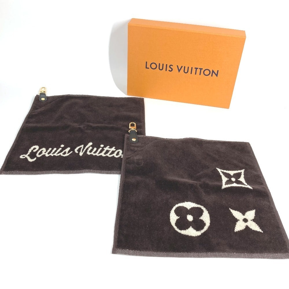 LOUIS VUITTON GI0824 ゴルフ・タオルセット ペア 2つセット 2個 タオル コットン ユニセックス ブラウン