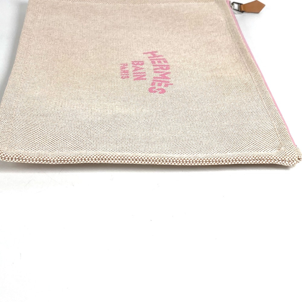 HERMES ヨッティングGM ヨッティング GM クラッチバッグ カバン メイクポーチ マルチポーチ ポーチ キャンバス ユニセックス ピンク