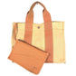 HERMES Coquillage PM Tote Bag with Pouch, Cotton, Unisex, Orange