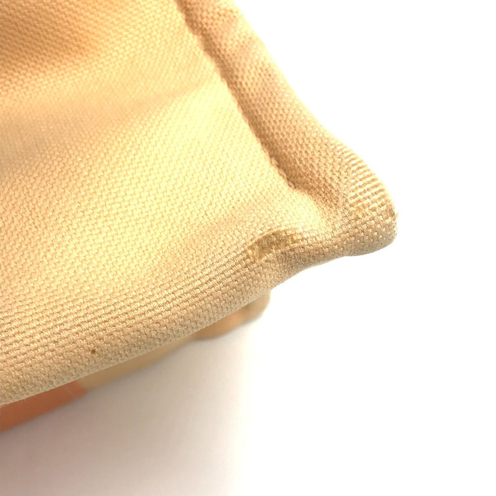 HERMES Coquillage PM Tote Bag with Pouch, Cotton, Unisex, Orange