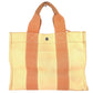 HERMES Coquillage PM Tote Bag with Pouch, Cotton, Unisex, Orange