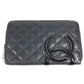 CHANEL Cambon Line Travel Case A26710 CC Coco Mark Logo Long Wallet Round Zipper Leather Women's Black