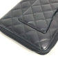CHANEL Cambon Line Travel Case A26710 CC Coco Mark Logo Long Wallet Round Zipper Leather Women's Black