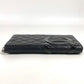 CHANEL Cambon Line Travel Case A26710 CC Coco Mark Logo Long Wallet Round Zipper Leather Women's Black