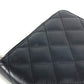 CHANEL Cambon Line Travel Case A26710 CC Coco Mark Logo Long Wallet Round Zipper Leather Women's Black