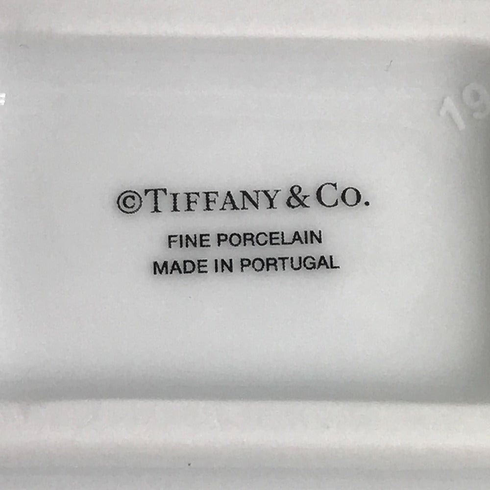 TIFFANY&Co. ヴィドポシェ 灰皿 カラーブロック ミニ アッシュトレイ 2つセット ペア 灰皿 陶器 ユニセックス ブルー