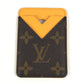 LOUIS VUITTON M12853 Monogram Macassar Porte Carte Magnet Business Card Holder, Pass Case, MagSafe Card Case, Monogram Canvas, Unisex, Saffron Yellow, Yellow