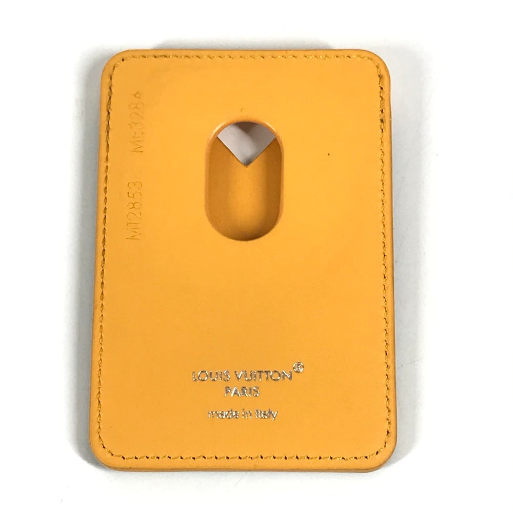 LOUIS VUITTON M12853 Monogram Macassar Porte Carte Magnet Business Card Holder, Pass Case, MagSafe Card Case, Monogram Canvas, Unisex, Saffron Yellow, Yellow