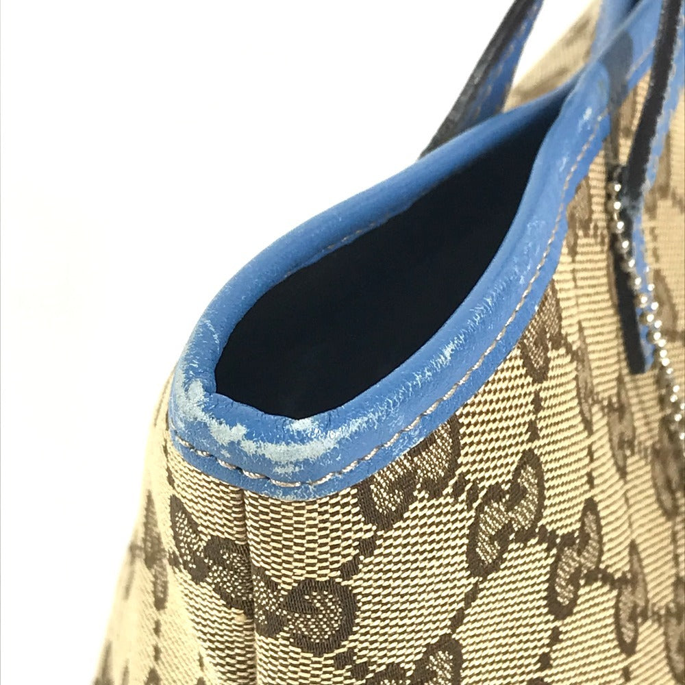 GUCCI 271101 GG パパガッロ オウム チャーム付き トートバッグ ハンドバッグ GGキャンバス/レザー キッズ ブルー