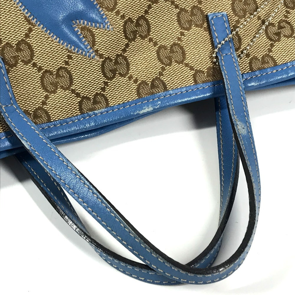GUCCI 271101 GG パパガッロ オウム チャーム付き トートバッグ ハンドバッグ GGキャンバス/レザー キッズ ブルー