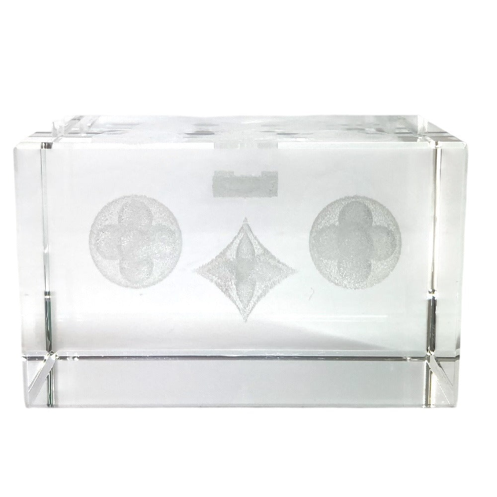 LOUIS VUITTON 不明 モノグラム ペーパーウェイト VIP顧客 ノベルティ 非売品 インテリア オブジェ ガラス ユニセックス クリア