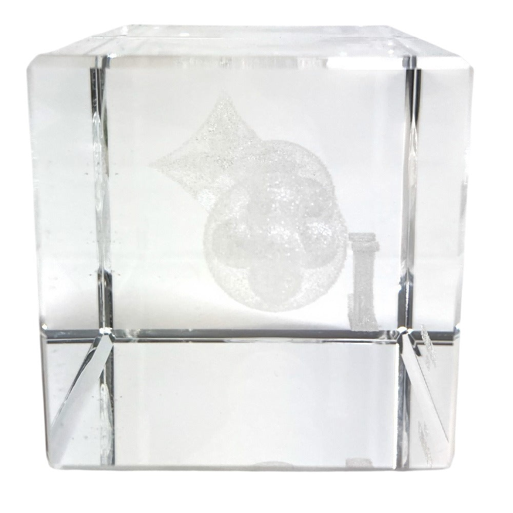 LOUIS VUITTON 不明 モノグラム ペーパーウェイト VIP顧客 ノベルティ 非売品 インテリア オブジェ ガラス ユニセックス クリア