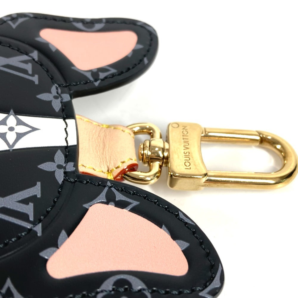 LOUIS VUITTON GI1250 モノグラム LV ドッグ バッグ ホルダー ブルドッグ バッグチャーム 犬 ペット キーホルダー モノグラムキャンバス ユニセックス ブラウン