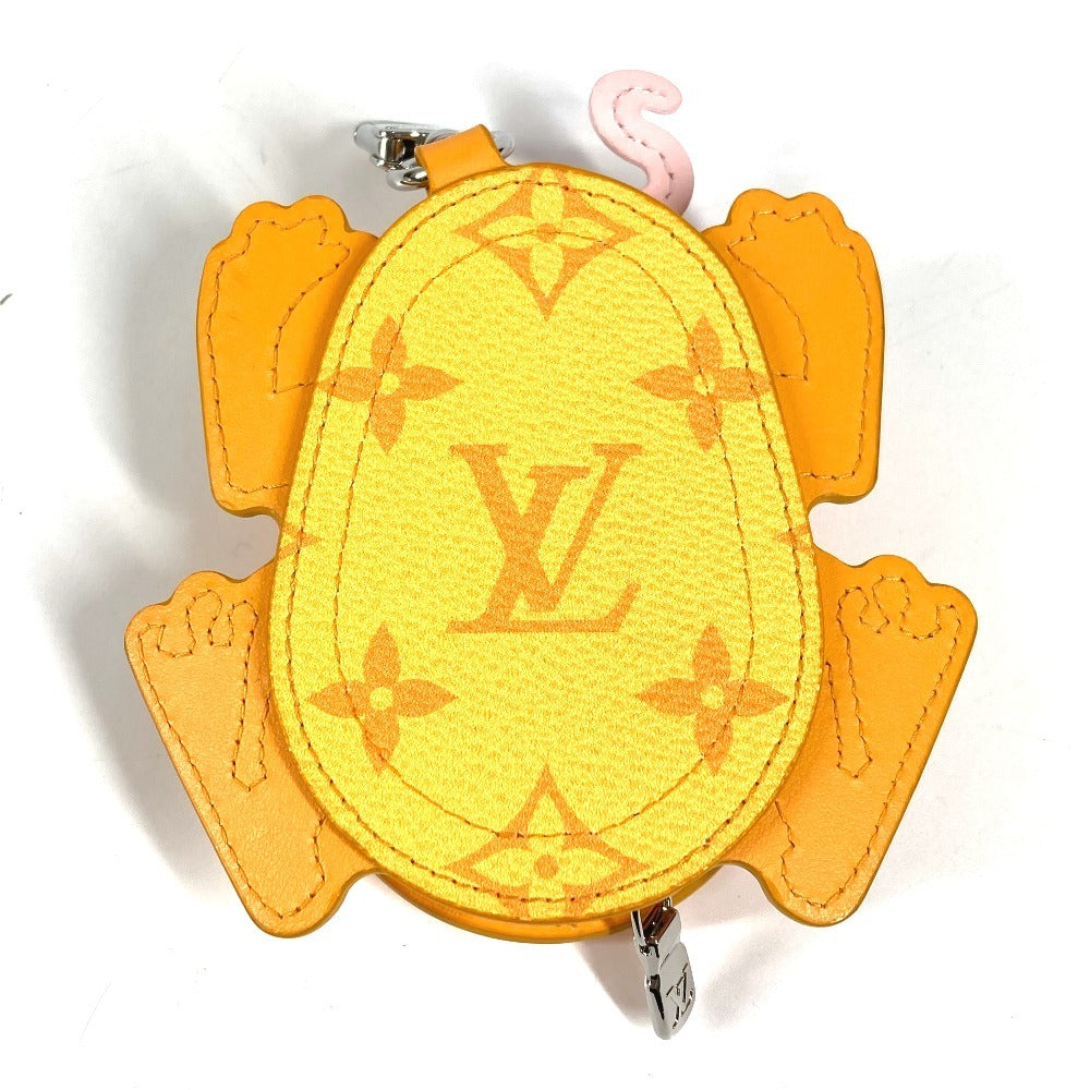 LOUIS VUITTON M02215 モノグラム バッグチャーム・LV フロッグ バッグチャーム 蛙 カエル イヤフォンケース コインケース キーホルダー モノグラムキャンバス ユニセックス イエロー
