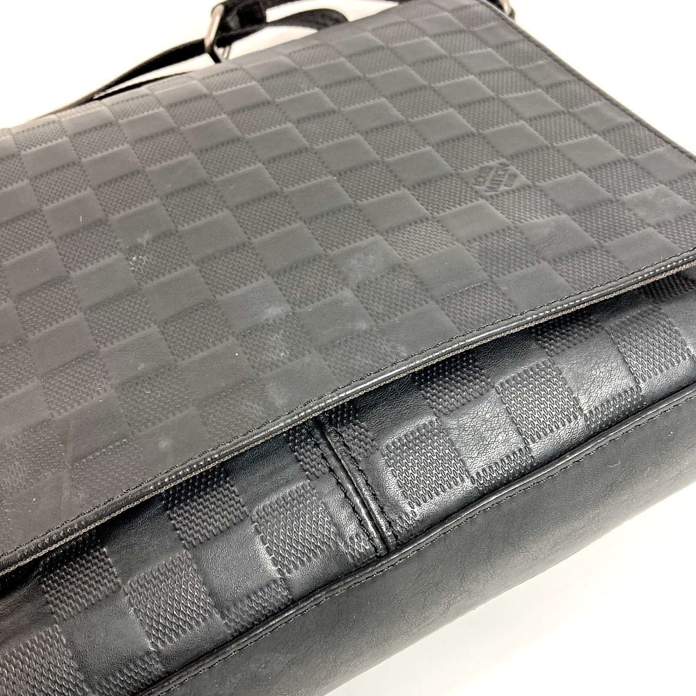LOUIS VUITTON N41286 Damier Infini District PM Messenger Bag with Flap, Crossbody Shoulder Bag, Unisex, Damier Infini Leather, Onyx, Black
