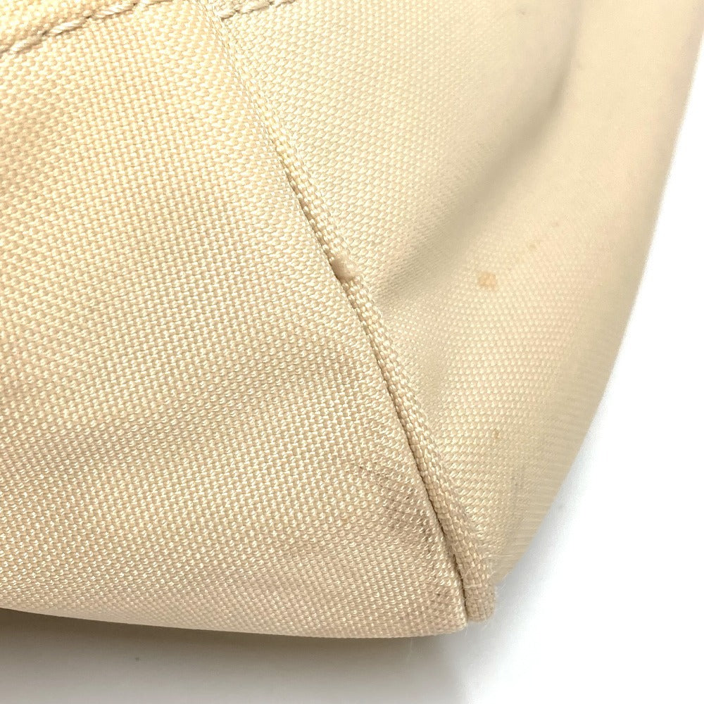 CHANEL CC ココマーク ロゴ バイカラー ショルダーバッグ 肩掛け 旅行バッグ トラベルバッグ ボストンバッグ ナイロンキャンバス ユニセックス ベージュ