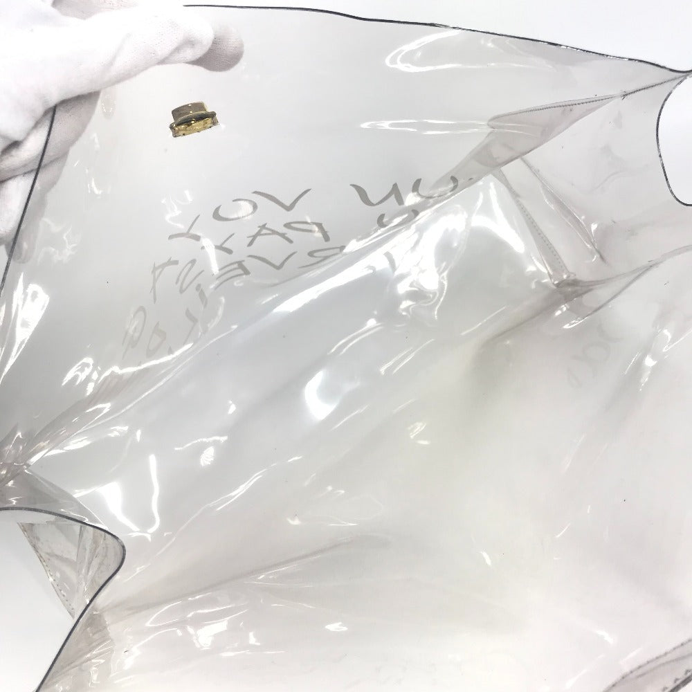HERMES ビニールケリー ロゴ ビニール ケリー カバン トートバッグ ハンドバッグ ビニール レディース クリア