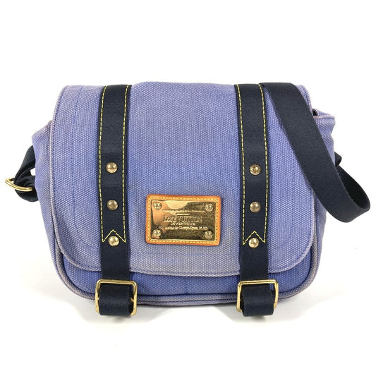 LOUIS VUITTON M40081 Antigua Buzas PM Shoulder Tote Bag, Canvas, Unisex, Blue