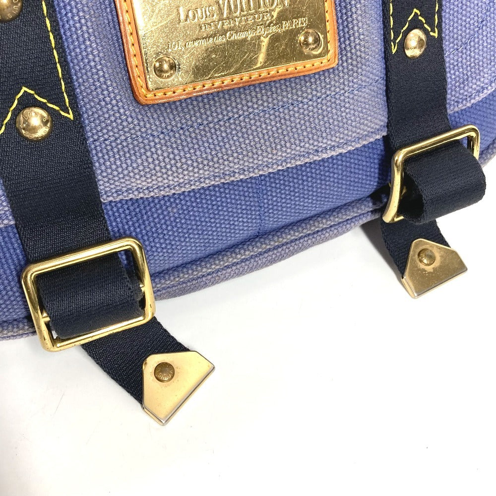 LOUIS VUITTON M40081 Antigua Buzas PM Shoulder Tote Bag, Canvas, Unisex, Blue