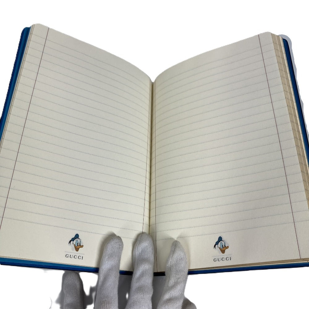 GUCCI Disney collaboration Donald Duck notebook, GG Supreme canvas, unisex, blue