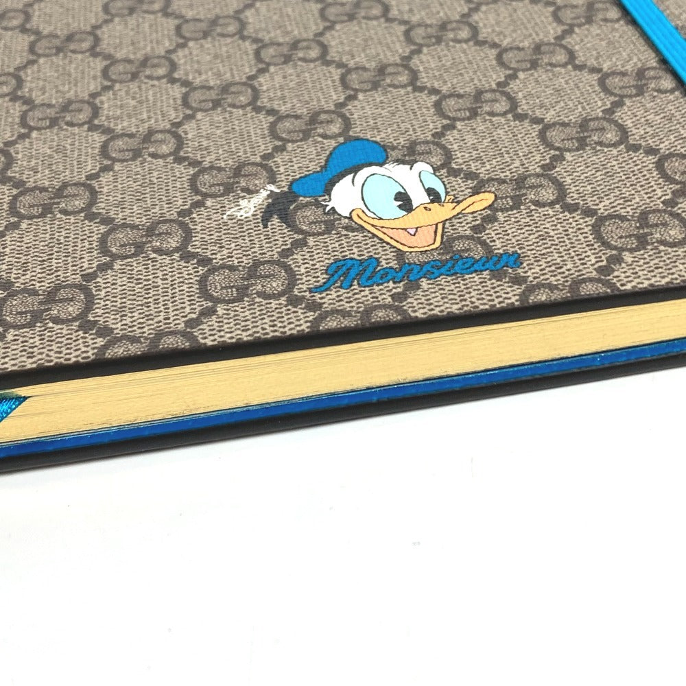 GUCCI Disney collaboration Donald Duck notebook, GG Supreme canvas, unisex, blue