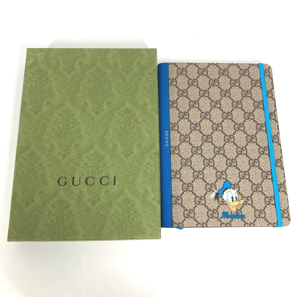 GUCCI Disney collaboration Donald Duck notebook, GG Supreme canvas, unisex, blue