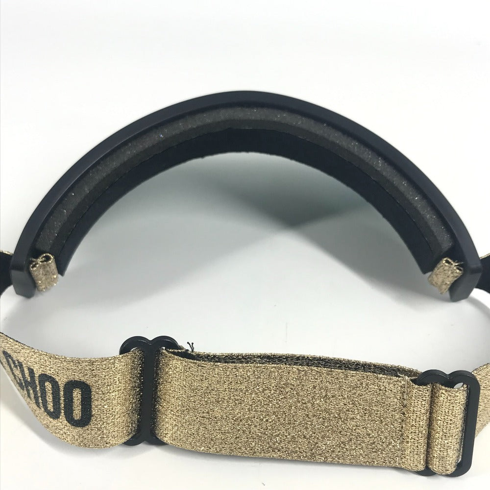 JIMMY CHOO ロゴ ラメ 帽子 バイザー サンバイザー プラスチック レディース ゴールド