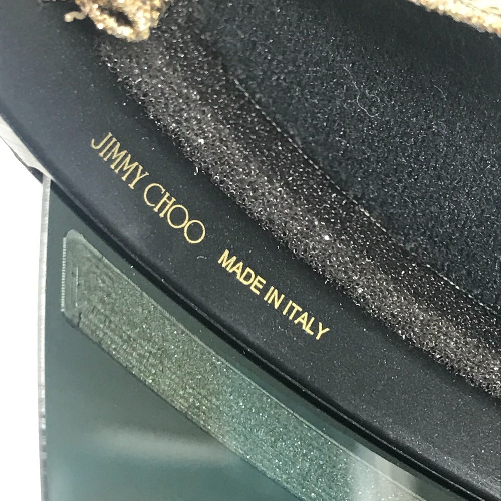 JIMMY CHOO ロゴ ラメ 帽子 バイザー サンバイザー プラスチック レディース ゴールド