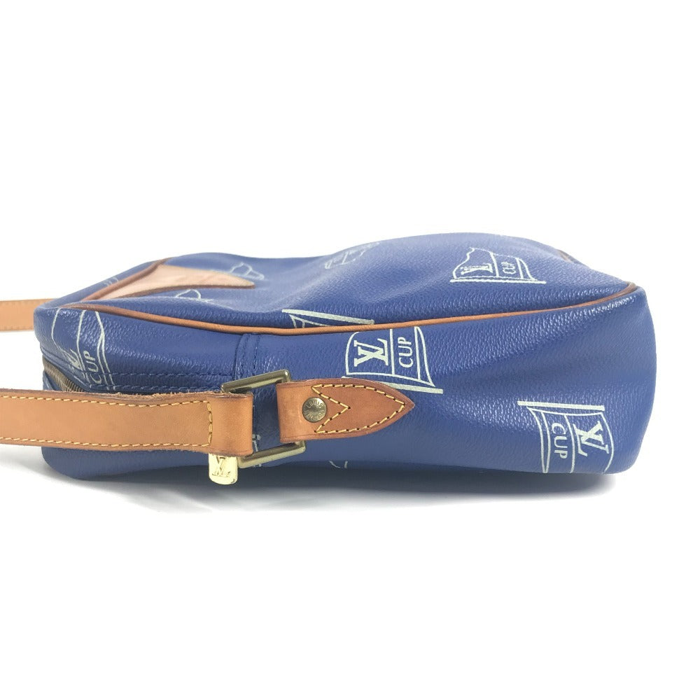 LOUIS VUITTON M80010 LVカップ louis vuitton cup サック サンディエゴ 斜め掛け ポシェット カバン ショルダーバッグ レザー ユニセックス ブルー