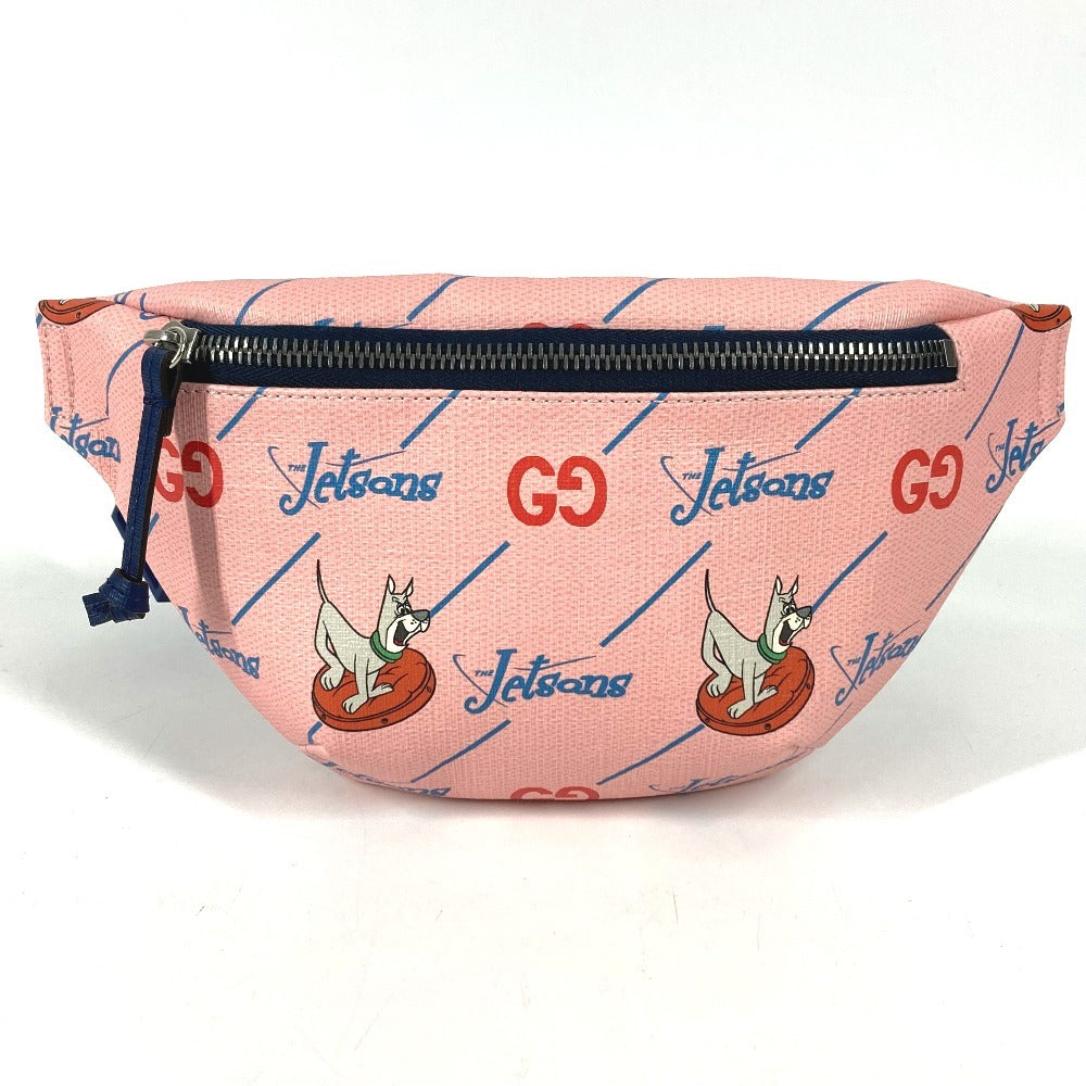 GUCCI 502095 The Jetsons ロゴ クロス ショルダーバッグ ベルトバッグ ボディバッグ レザー キッズ ピンク