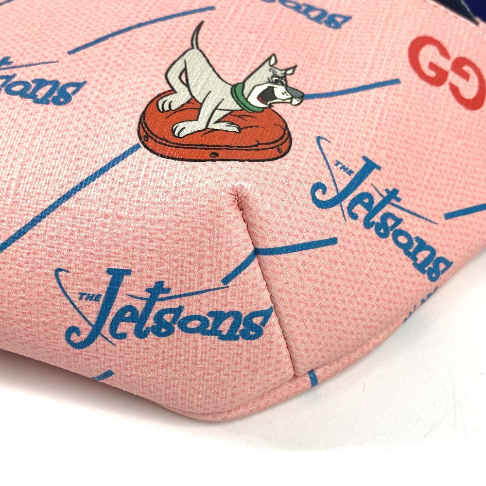 GUCCI 502095 The Jetsons ロゴ クロス ショルダーバッグ ベルトバッグ ボディバッグ レザー キッズ ピンク