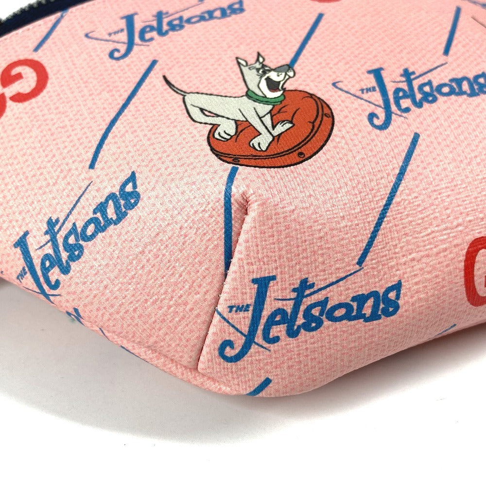 GUCCI 502095 The Jetsons ロゴ クロス ショルダーバッグ ベルトバッグ ボディバッグ レザー キッズ ピンク