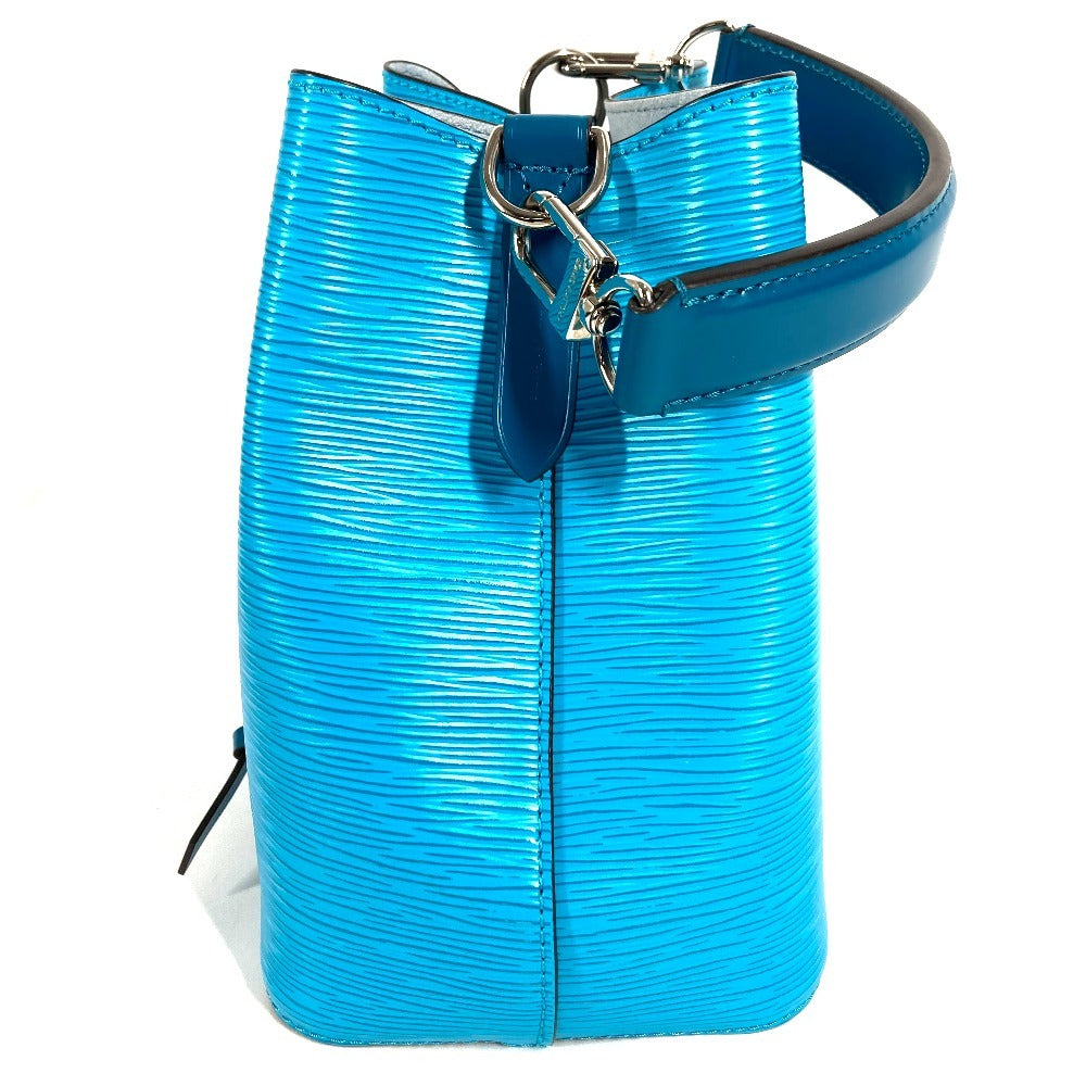 LOUIS VUITTON M57691 Epi NeoNoe BB Bucket Bag, Epi Leather Handbag, Women's, Turquoise Blue