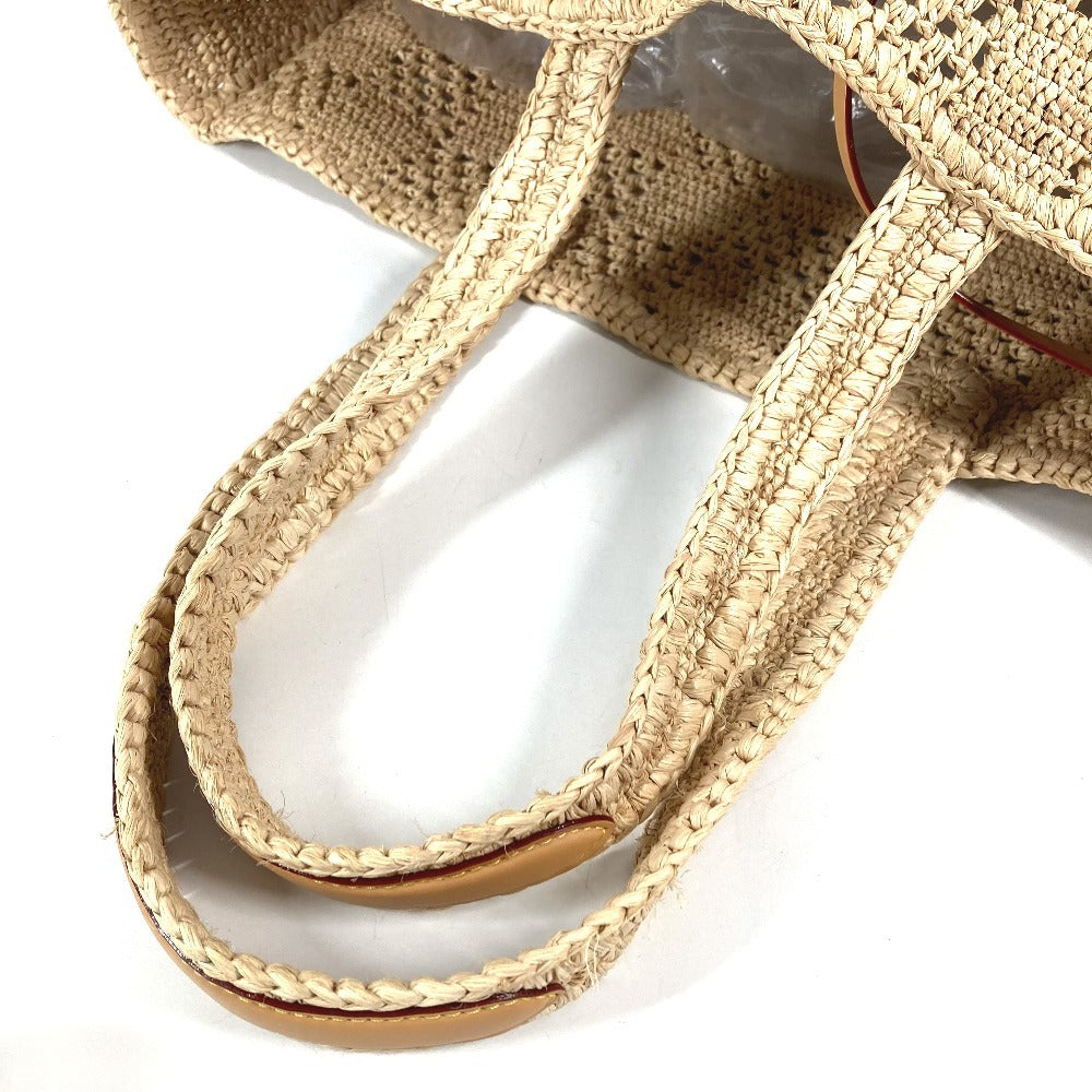 LOUIS VUITTON M25008 Damiera Summer Shopper Tote with Pouch, MM, Handbag, Shoulder Bag, Raffia, Unisex, Natural Beige