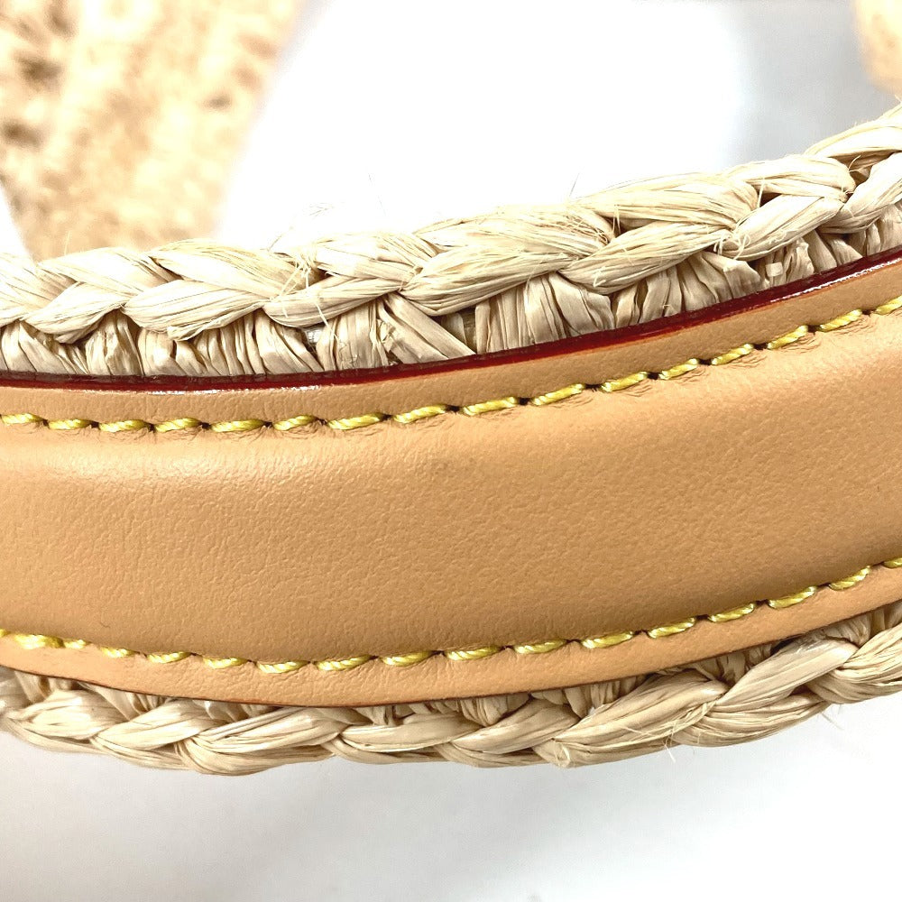 LOUIS VUITTON M25008 Damiera Summer Shopper Tote with Pouch, MM, Handbag, Shoulder Bag, Raffia, Unisex, Natural Beige